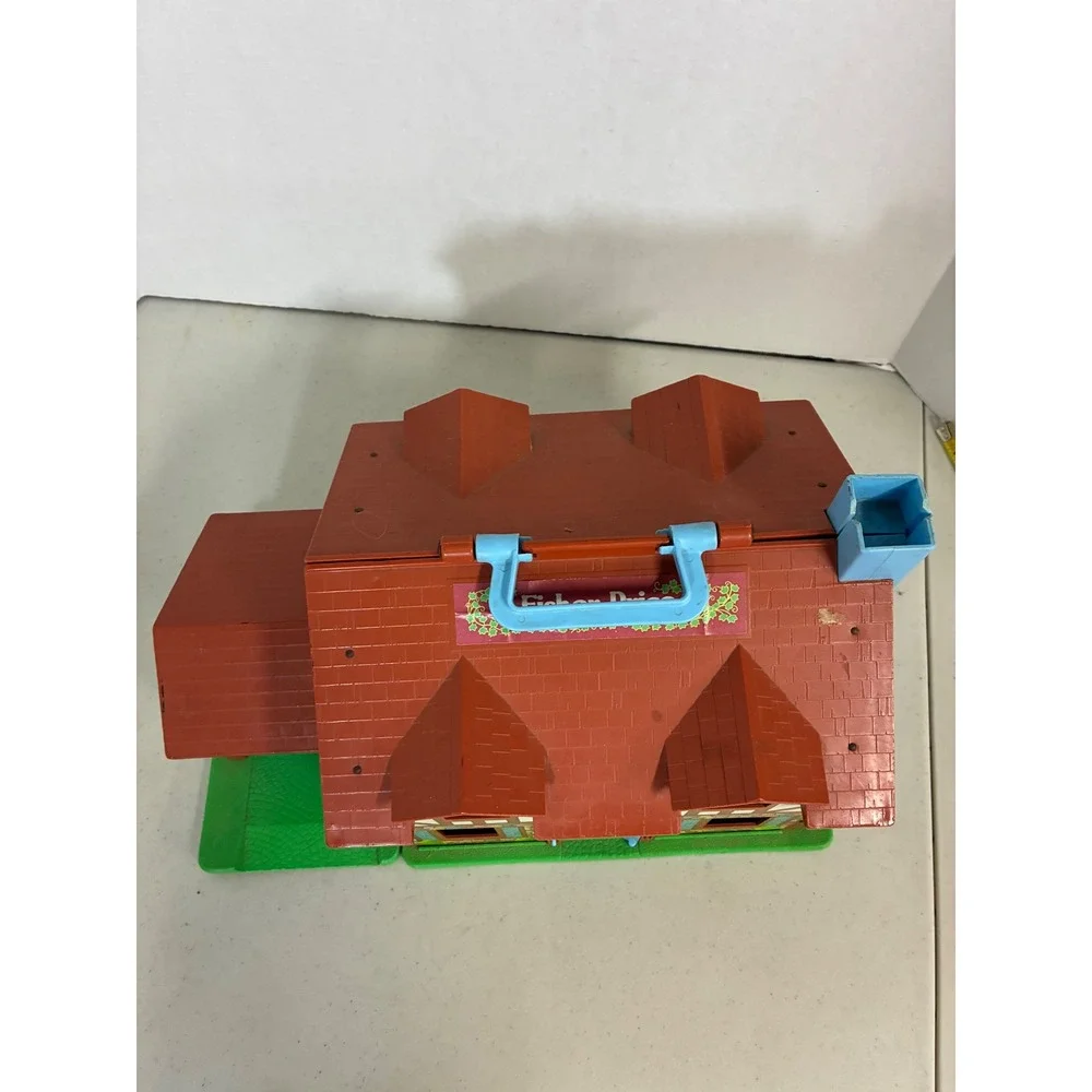 Vintage Fisher Price Little People Tudor Dollhouse 952 with Furniture‎ 1980s Toy